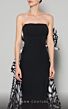 MNM Couture N0395 Long Overskirt Bow Back Strapless Dress