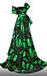 MNM Couture N0395 Long Overskirt Bow Back Strapless Dress