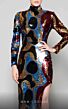 MNM Couture N0409 Cutaway Slit High Neck Sequin Dress
