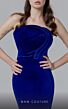 MNM Couture N0450 Pleated Top Strapless Velvet Dress