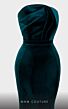 MNM Couture N0450 Pleated Top Strapless Velvet Dress