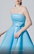 MNM Couture N0452 Tie Waist Pleated Top Strapless Dress