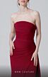 MNM Couture N0464 Side Skirt Center Slit Strapless Dress