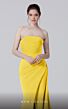 MNM Couture N0464 Side Skirt Center Slit Strapless Dress
