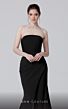MNM Couture N0464 Side Skirt Center Slit Strapless Dress