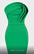 MNM Couture N0465 Crumbcatcher Neckline Strapless Dress