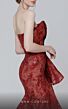 MNM Couture N0468 Crumbcatcher Neckline High Low Lace Dress
