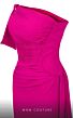MNM Couture N0473 Side Tail High Slit One Sleeve Dress