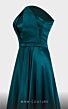 MNM Couture N0483 Buckle Belt Draped Top One Shoulder Dress