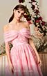 MNM Couture N0498 Floral Embroidery Off The Shoulder Dress