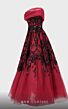 MNM Couture N0498 Floral Embroidery Off The Shoulder Dress