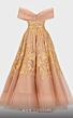 MNM Couture N0498 Floral Embroidery Off The Shoulder Dress