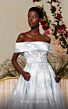 MNM Couture N0505 Pleated Skirt Off The Shoulder Dress