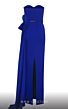 MNM Couture N0520A Side Tail Embellished Top Strapless Dress