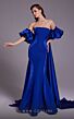 MNM Couture N0526A Puff Sleeve Cape Strapless Dress