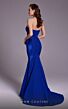 MNM Couture N0526A Puff Sleeve Cape Strapless Dress