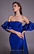 MNM Couture N0526A Puff Sleeve Cape Strapless Dress