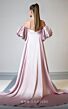MNM Couture N0526A Puff Sleeve Cape Strapless Dress