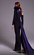 MNM Couture N0529 Panel Train Long Sleeve One Shoulder Dress