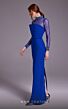 MNM Couture N0530 Illusion Sleeves High Neck Back Slit Dress