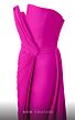 MNM Couture N0532 Panel Train Pleated Faux Wrap Dress