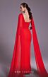 MNM Couture N0534 Double Cape Ruched Top Back Slit Dress