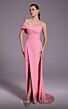 MNM Couture N0535 Side Tail Pleated Top One Sleeve Dress