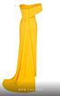 MNM Couture N0535 Side Tail Pleated Top One Sleeve Dress