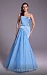 MNM Couture N0536 Asymmetric Neckline Tulle Skirt Dress