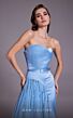 MNM Couture N0536 Asymmetric Neckline Tulle Skirt Dress