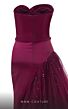 MNM Couture N0536 Asymmetric Neckline Tulle Skirt Dress