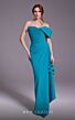 MNM Couture N0537 Faux Wrap Skirt One Sleeve Dress