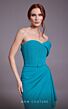 MNM Couture N0537 Faux Wrap Skirt One Sleeve Dress