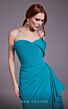 MNM Couture N0537 Faux Wrap Skirt One Sleeve Dress