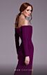 MNM Couture N0541 High Slit Off The Shoulder Faux Wrap Dress