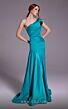 MNM Couture N0543 Pleated Top One Shoulder Dress