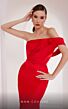 MNM Couture N0543 Pleated Top One Shoulder Dress