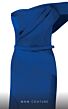 MNM Couture N0543 Pleated Top One Shoulder Dress