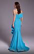 MNM Couture N0546 One Sleeve Belted Waist High Low Dress