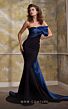 MNM Couture N0559 Panel Train Strapless Two Tone Dress