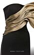 MNM Couture N0559 Panel Train Strapless Two Tone Dress
