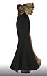 MNM Couture N0559 Panel Train Strapless Two Tone Dress