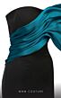 MNM Couture N0559 Panel Train Strapless Two Tone Dress