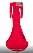 MNM Couture N0561 Off The Shoulder Long Sleeve Dress