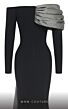 MNM Couture N0561 Off The Shoulder Long Sleeve Dress