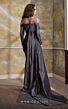 MNM Couture N0565 Panel Train Bow Neckline Dress