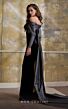 MNM Couture N0565 Panel Train Bow Neckline Dress
