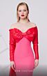 MNM Couture N0565A Watteau Train Bow Top Dress