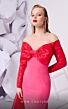 MNM Couture N0565A Watteau Train Bow Top Dress