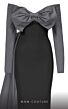MNM Couture N0565A Watteau Train Bow Top Dress